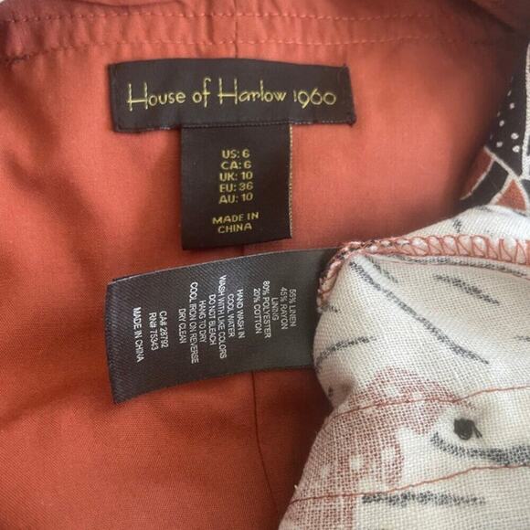 HOUSE OF HARLOW 1960 SHORTS BELTED ROMPER Sz 6 BOHO CHIC AESTHETIC TRENDY BEACHY - Picture 4 of 16